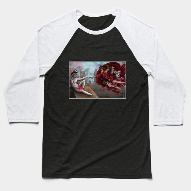 The Creation of Zuul Baseball T-Shirt by PinkInDetroit